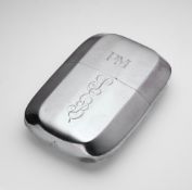 AN AMERICAN SILVER SPIRIT FLASK, GORHAM MANUFACTURING CO., PROVIDENCE RI, 1896
