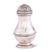 A GEORGE I SILVER BUN PEPPER, EDWARD GIBBON, LONDON, 1727