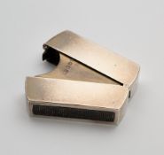 A VICTORIAN SILVER VESTA CASE, LOUIS DEE, LONDON, 1880