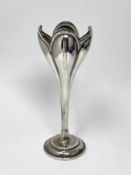 AN ELECTROPLATE 'CROCUS' VASE, PROBABLY BIRMINGHAM OR SHEFFIELD, EARLY 20TH CENTURY