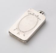 A VICTORIAN SILVER VESTA CASE, THOMAS WHITEHOUSE, LONDON, 1873