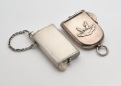 TWO VICTORIAN SILVER COMBINED SLOW MATCH VESTA CASES, H.W. & L. DEE, LONDON, 1869 / 79