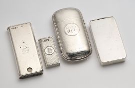 FOUR VICTORIAN SILVER VESTA CASES, RAWLINGS & SUMMERS, LONDON, 1860-72