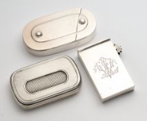 THREE VICTORIAN SILVER VESTA CASES, THOMAS JOHNSON, LONDON, 1872 / 75