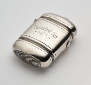 A VICTORIAN SILVER VESTA CASE, RAWLINGS & SUMMERS, LONDON, 1888