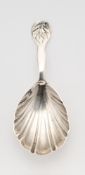 A VICTORIAN PROVINCIAL SILVER CADDY SPOON, HENRY ELLIS & SON, EXETER, 1852