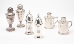 THREE PAIRS OF VICTORIAN SILVER PEPPERETTES