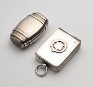 TWO VICTORIAN SILVER VESTA CASES, H.W. & L. DEE, LONDON, 1876 / 79