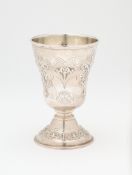 A VICTORIAN SILVER FOOTED BEAKER, ROBERT HENNELL, LONDON, 1856