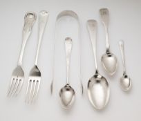 ASSORTED ENGLISH OR SCOTTISH TABLE SILVER