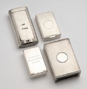 FOUR VICTORIAN SILVER VESTA CASES, THOMAS WILLIAM DEE & SONS, LONDON, 1861-66