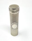 A VICTORIAN SILVER TRAVELLING SHAVING BRUSH, WILLIAM NEAL, LONDON, 1856