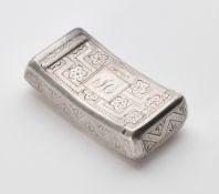 A GEORGE III SILVER SMALL SNUFF BOX, WILLIAM PUGH, BIRMINGHAM, 1806