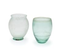 A ROMAN PALE BLUE GLASS BEAKER, CIRCA 2ND-3RD CENTURY A.D.