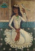 TWO QAJAR PAINTINGS, PERSIA, CIRCA 1900