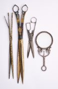 A PAIR OF DAMASCENED STEEL CALLIGRAPHERS SCISSORS, TURKEY, 19TH CENTURY