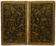 A PAIR OF QAJAR BOOK COVERS IN A SAFAVID STYLE, PERSIA, 19TH CENTURY
