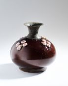 A SAFAVID MANGANESE GLAZED BOTTLE, PERSIA, 17TH CENTURY