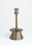 A BRONZE CANDLESTICK, POSSIBLY VENETO-SARACENIC, 15TH CENTURY OR LATER