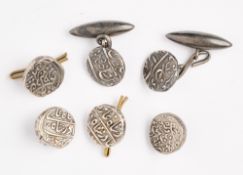 SIX INDIAN SILVER COINS, 19TH CENTURY