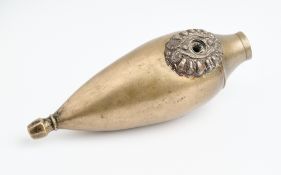 A BRASS HUQQA BOTTLE OR OPIUM PIPE, PERSIA, 19TH CENTURY