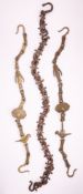 THREE METAL SUSPENSION CHAINS, INDIA, CIRCA 19TH CENTURY
