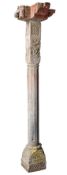 A CARVED AND PAINTED WOOD COLUMN, SOUTHERN INDIA, 18TH/19TH CENTURY