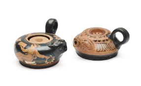 TWO GREEK GUTTI, CIRCA 4TH CENTURY B.C.
