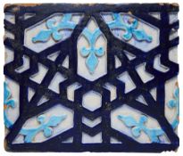 A LARGE MULTAN MOULDED RELIEF TILE, PUNJAB, PAKISTAN, 19TH CENTURY