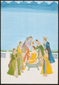 TWO EROTIC MINIATURES, INDIA, 20TH CENTURY