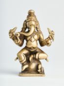 A BRONZE FIGURE OF GANESHA, WESTERN DECCAN, 18TH/19TH CENTURY