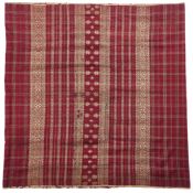 A SILK BROCADE SONGKET SARONG, KALIMANTAN, BORNEO, INDONESIA, CIRCA 1900