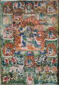 A THANG-KA DEPICTING MAHAKALA, TIBET, 19TH CENTURY