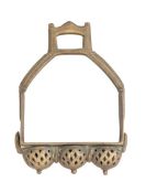 AN INDIAN COPPER ALLOY STIRRUP (RAKAB), 19TH CENTURY