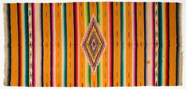 A SALTILLO SERAPE, AMERICAN OR MEXICAN, LATE 19TH/EARLY 20TH CENTURY