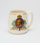 A STAFFORDSHIRE EDWARD VIII CORONATION MUG, 1937