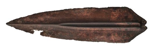 A BRONZE AGE DAGGER BLADE OR SPEAR HEAD, MID-2ND MILLENNIUM B.C.
