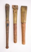 THREE INDIAN BURNISHING TOOLS