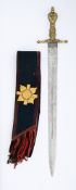 A ROYAL COMPANY OF ARCHERS SWORD AND SASH, 19TH CENTURY