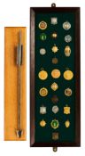 A DISPLAY OF TWENTY-FOUR 20TH CENTURY ARCHERY PRIZE MEDALS