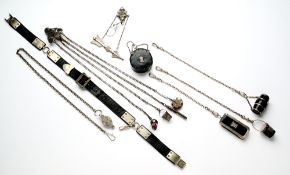 TWO LADIES’ LATE VICTORIAN OR EDWARDIAN CHATELAINE