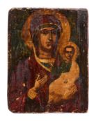 AN ICON OF THE VIRGIN HODEGETRIA, GREEK, CIRCA 1700