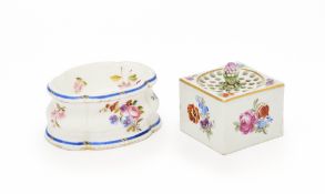 A MEISSEN POUNCE POT, CIRCA 1770
