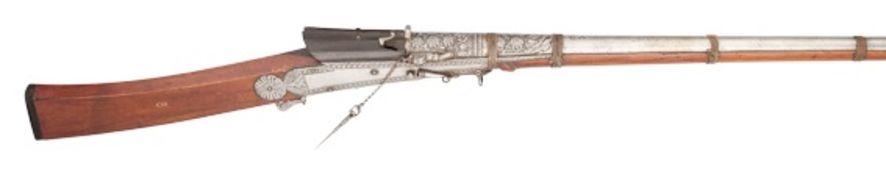 AN INDIAN 15-BORE MATCHLOCK GUN (TORADAR), LATE 18TH/19TH CENTURY, PROBABLY JAIPUR, RAJASTHAN