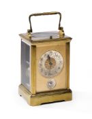A FRENCH REPEATING AND ALARM CARRIAGE CLOCK, CIRCA 1900