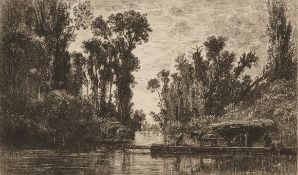 CHARLES FRANCOIS DAUBIGNY (FRENCH 1817-1878) AND OTHER BARBIZON SCHOOL