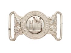AN OFFICER'S WAISTBELT CLASP OF THE TOWER HAMLETS RIFLES