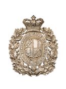 AN OFFICER'S SHOULDERBELT PLATE OF THE 1ST WARWICKSHIRE RIFLE VOLUNTEERS