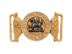 A WAISTBELT CLASP OF THE WELSH REGIMENT