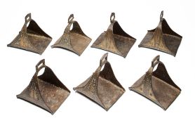 THREE PAIRS OF NORTH AFRICAN STIRRUPS, 19TH CENTURY